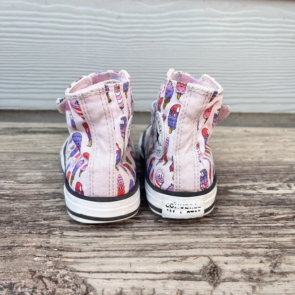 Converse Chuck Taylor Kids Size 11 Pink Good Ice Cream Popsicle High Top Sneaker